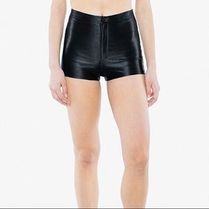 American Apparel Black Disco Shorts High Waist L